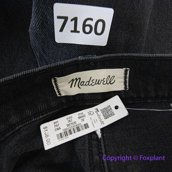 New! Madewell The '90s Straight Utility Jean in camplin wash, size 28 - Picture 12 of 16